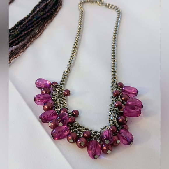 𝐕𝐭𝐠.𝐌𝐮𝐥𝐭𝐢𝐒𝐭𝐫𝐚𝐧𝐝 𝐏𝐮𝐫𝐩𝐥𝐞 𝐁𝐞𝐚𝐝𝐞𝐝 𝐍𝐞𝐜𝐤𝐥𝐚𝐜𝐞 + - Picture 8 of 11